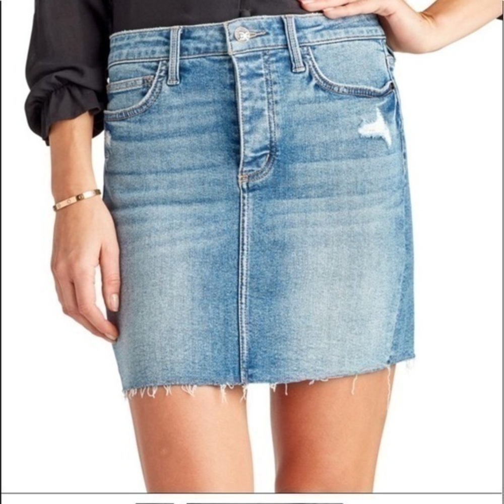 Sam Edelman Jean Skirt Distressed Skirt size 25